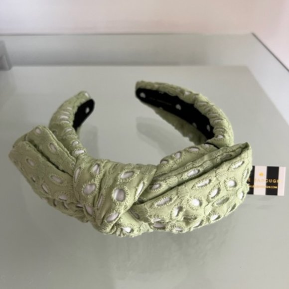 LELE SADOUGHI Sage Eyelet Holly Bow Headband main image 9